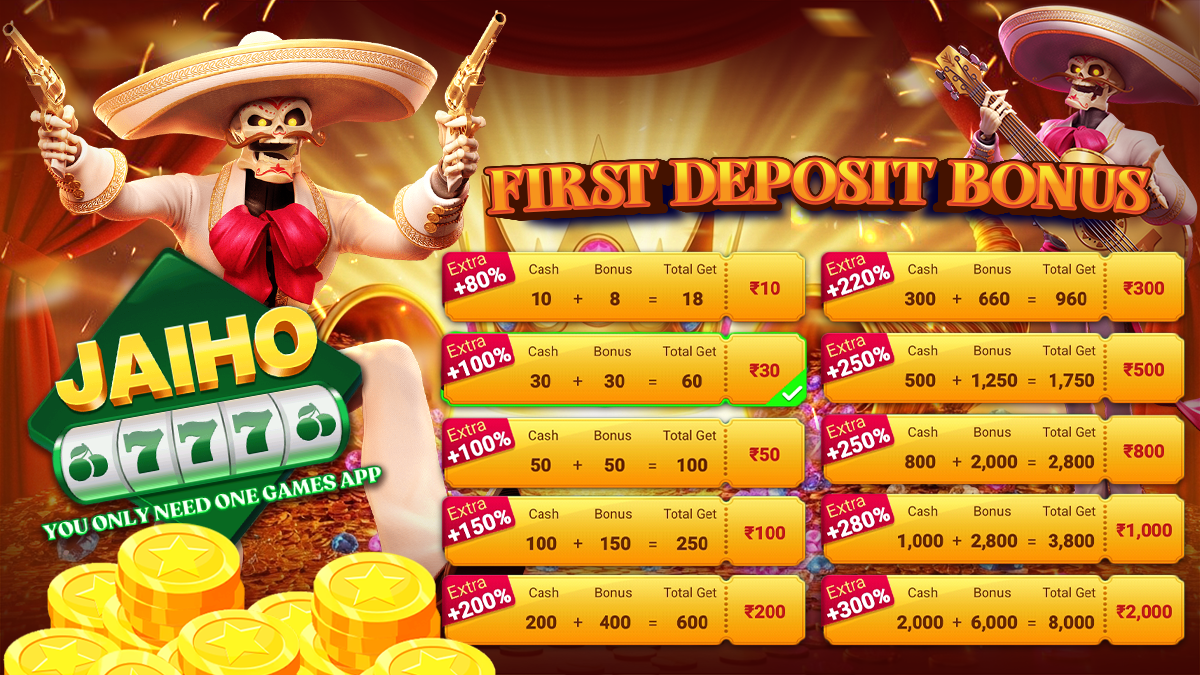 JAIHO 777 First Deposit Bonus Up to 300% (Start with Just ₹10!)