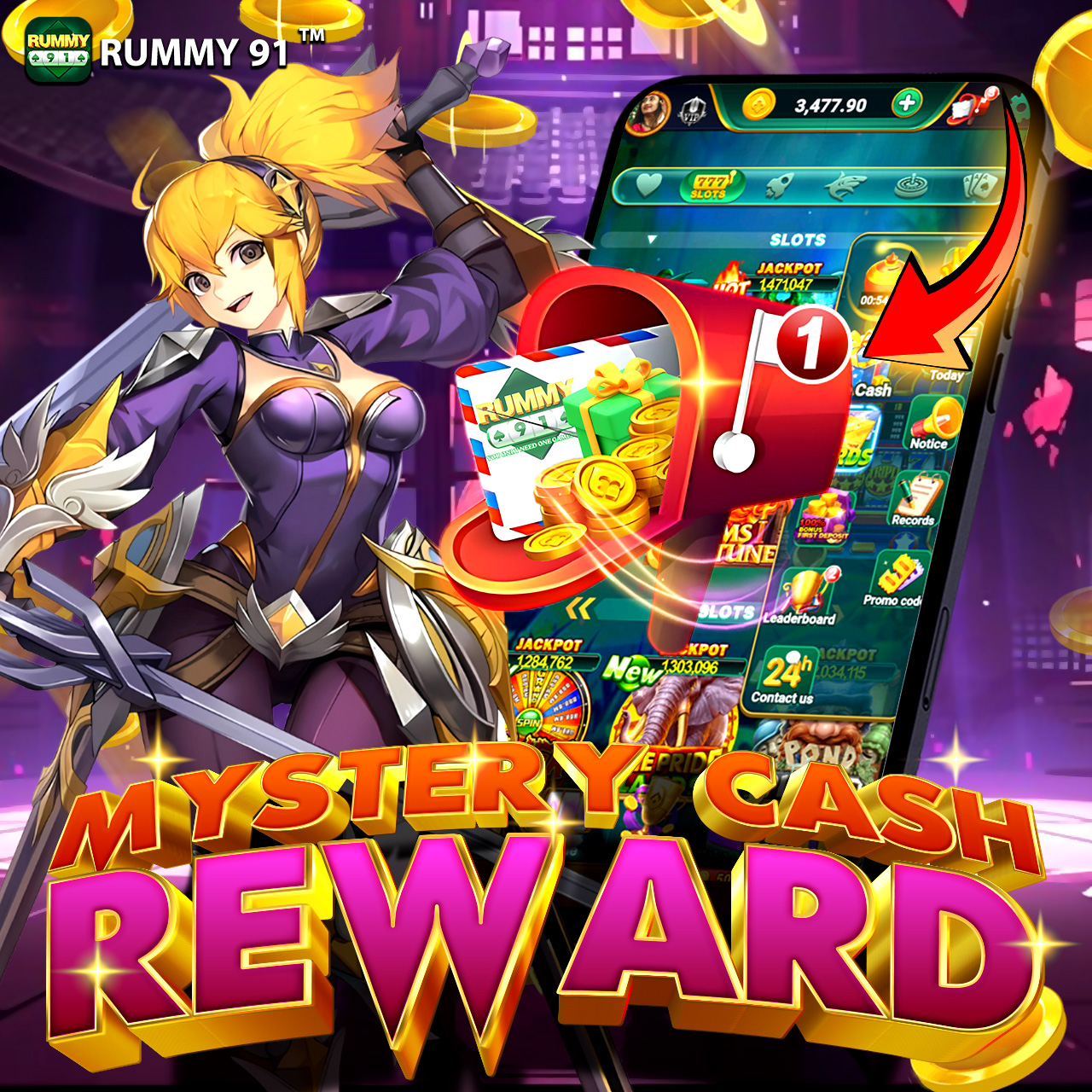 Rummy91 - Mystery Cash banner